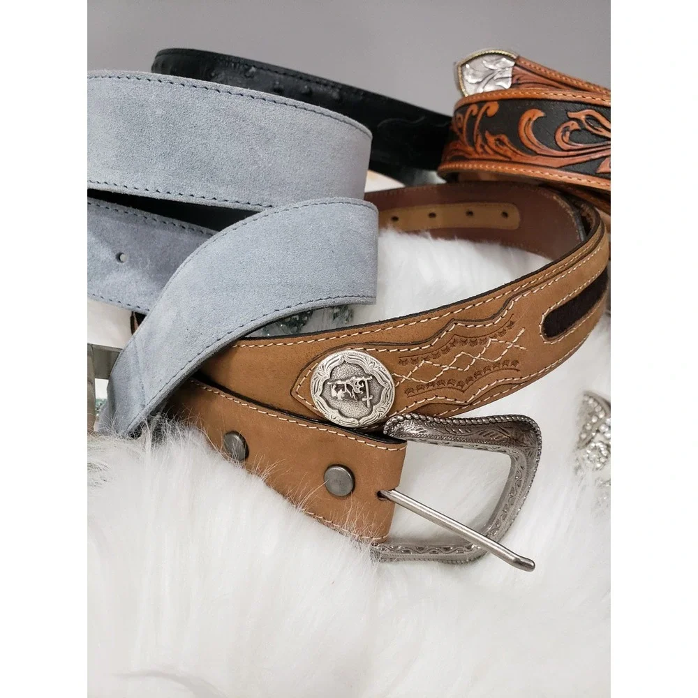 READ DESCRIPTION BROKEN PROJECT BELT LOT western rhinestone ariat cody james